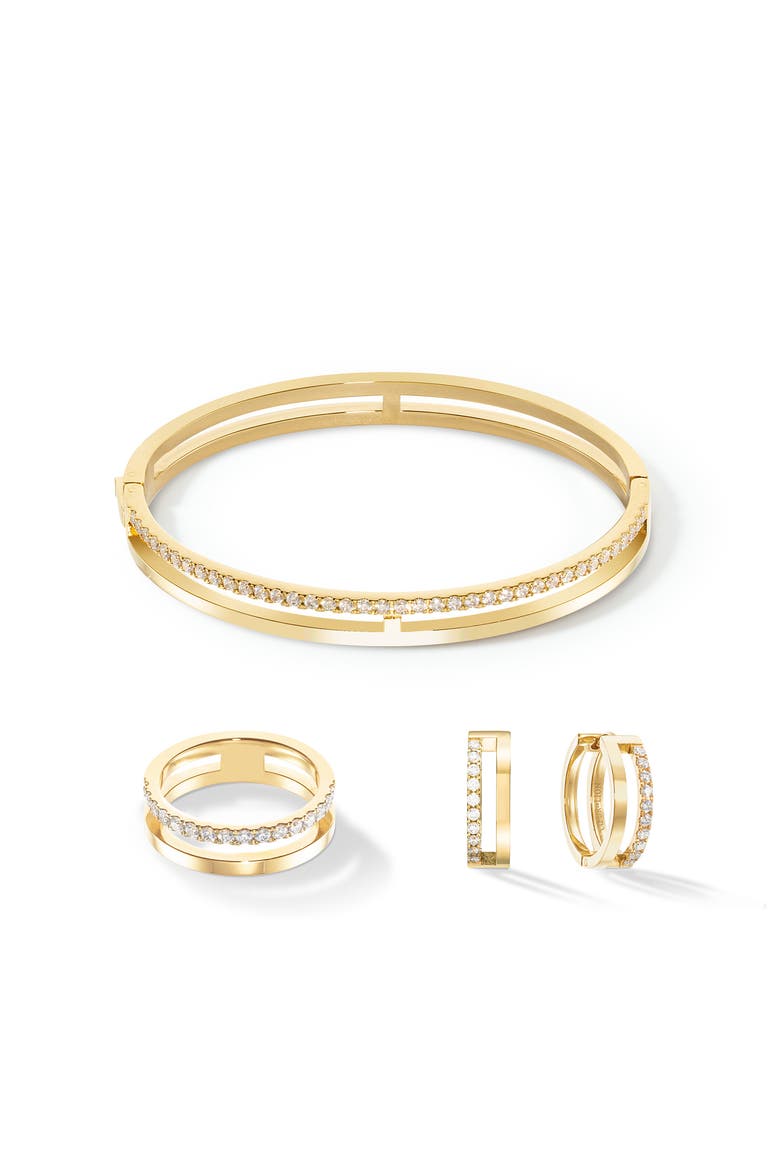 Eternal Unity Crystal Hoops, Alternate, color, Gold
