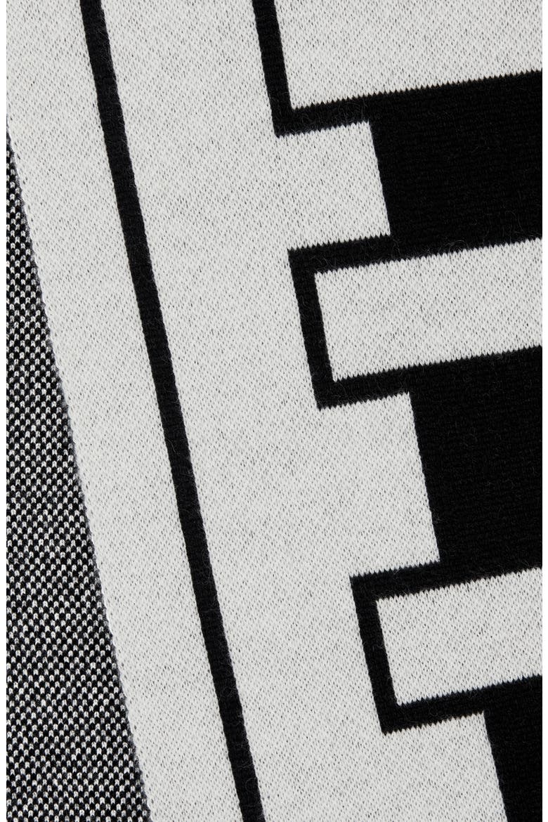 Football Stripe Cashmere Scarf, Alternate, color, WHITE