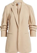 Anne Klein Scrunch Sleeve Open Front Jacket