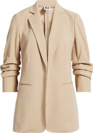 Anne Klein Scrunch Sleeve Open Front Jacket