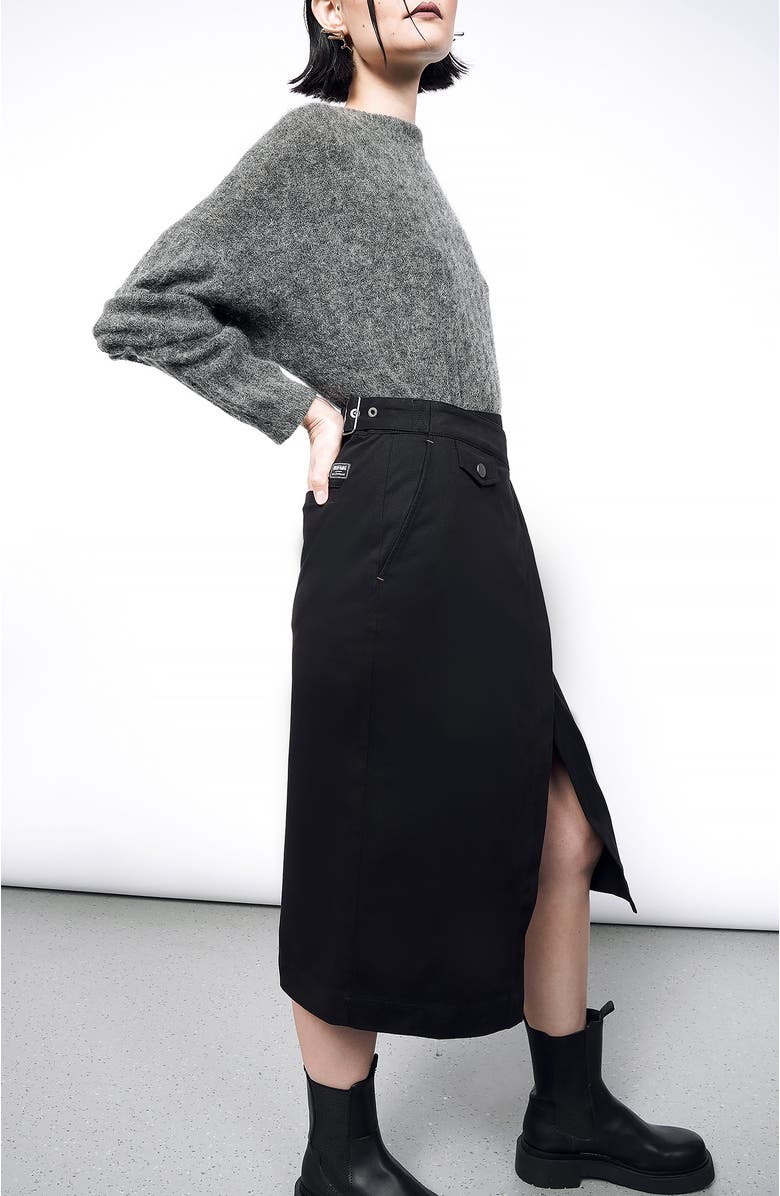 WILDFANG Essential Utility Wrap Skirt, Alternate, color, Black