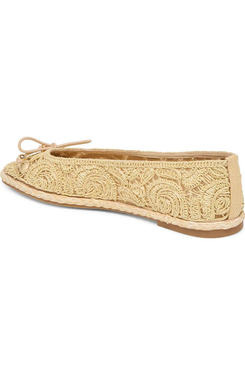 Dolce Vita Tianna Ballet Flat, Alternate, color, Light Natural Raffia Lace