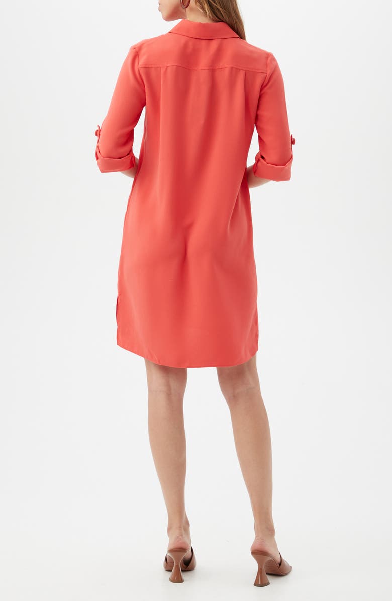 Trina Turk Portrait Collar Shirtdress, Alternate, color, Slushie
