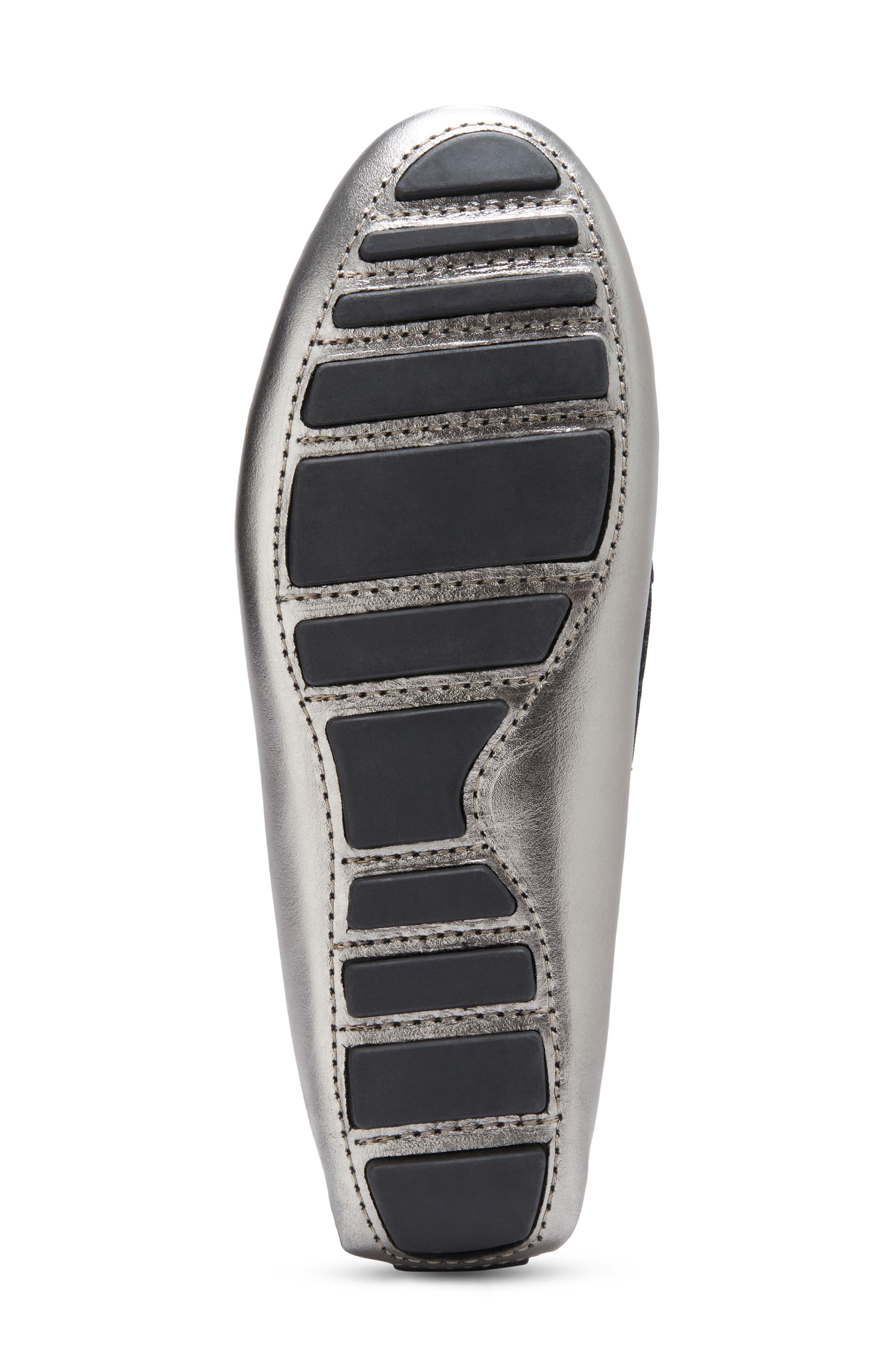 Eastland Marcella Bow Driving Loafer, Alternate, color, Silver