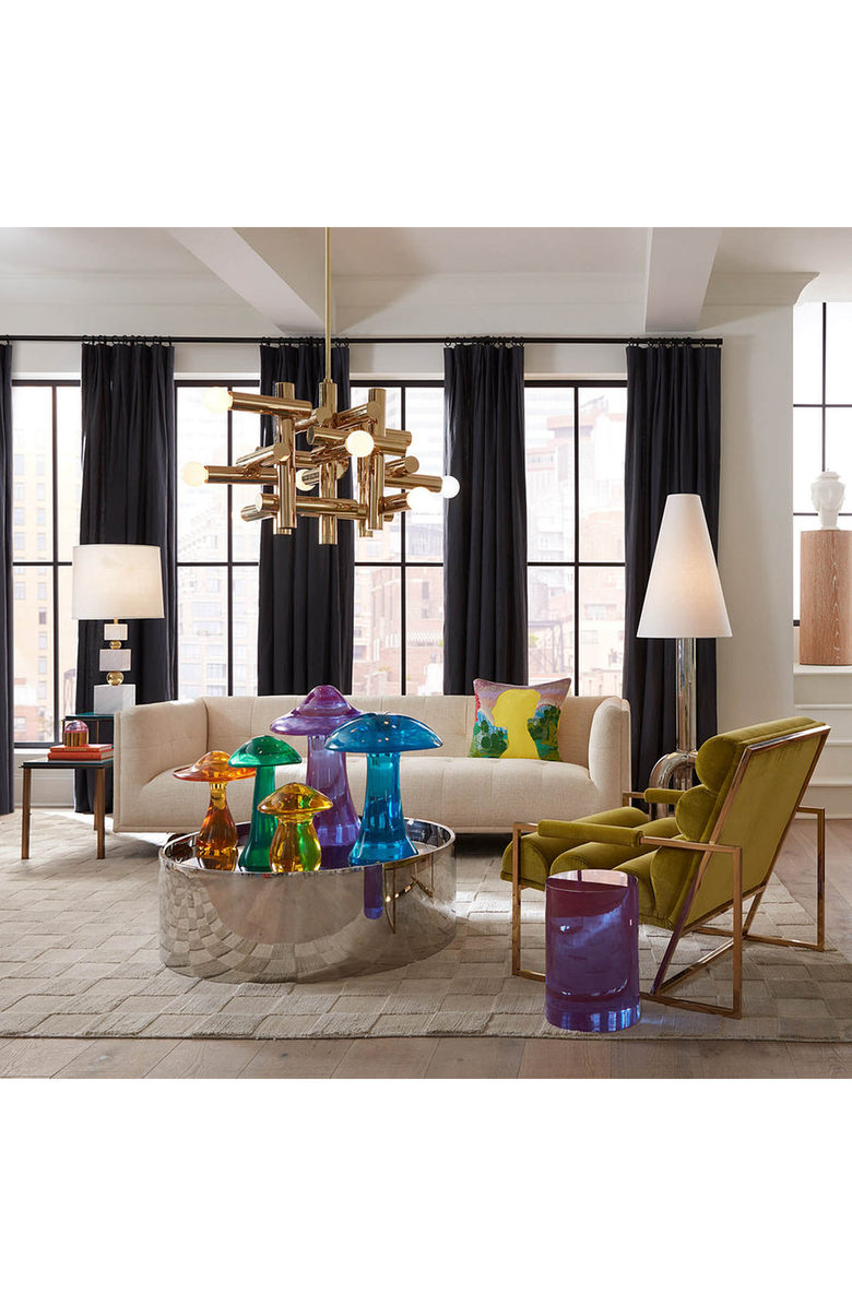 Jonathan Adler Turquoise Acrylic Mushroom Objet, Alternate, color, 