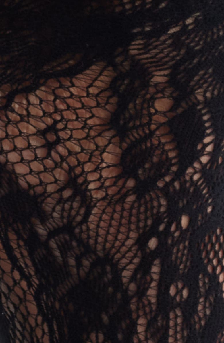 Casa Clara Evangeline Ruffle Lace Ankle Socks, Alternate, color, Black