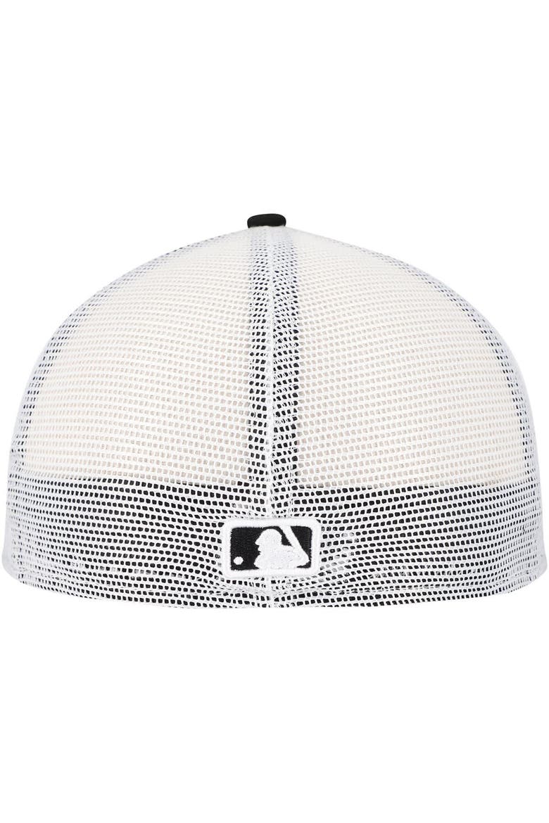 Men's New Era Black Chicago White Sox Team Color 59FIFTY Trucker Fitted Hat, Alternate, color, Black