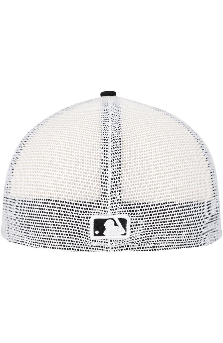 New Era Men's New Era Black Chicago White Sox Team Color 59FIFTY Trucker Fitted Hat, Alternate, color, Black