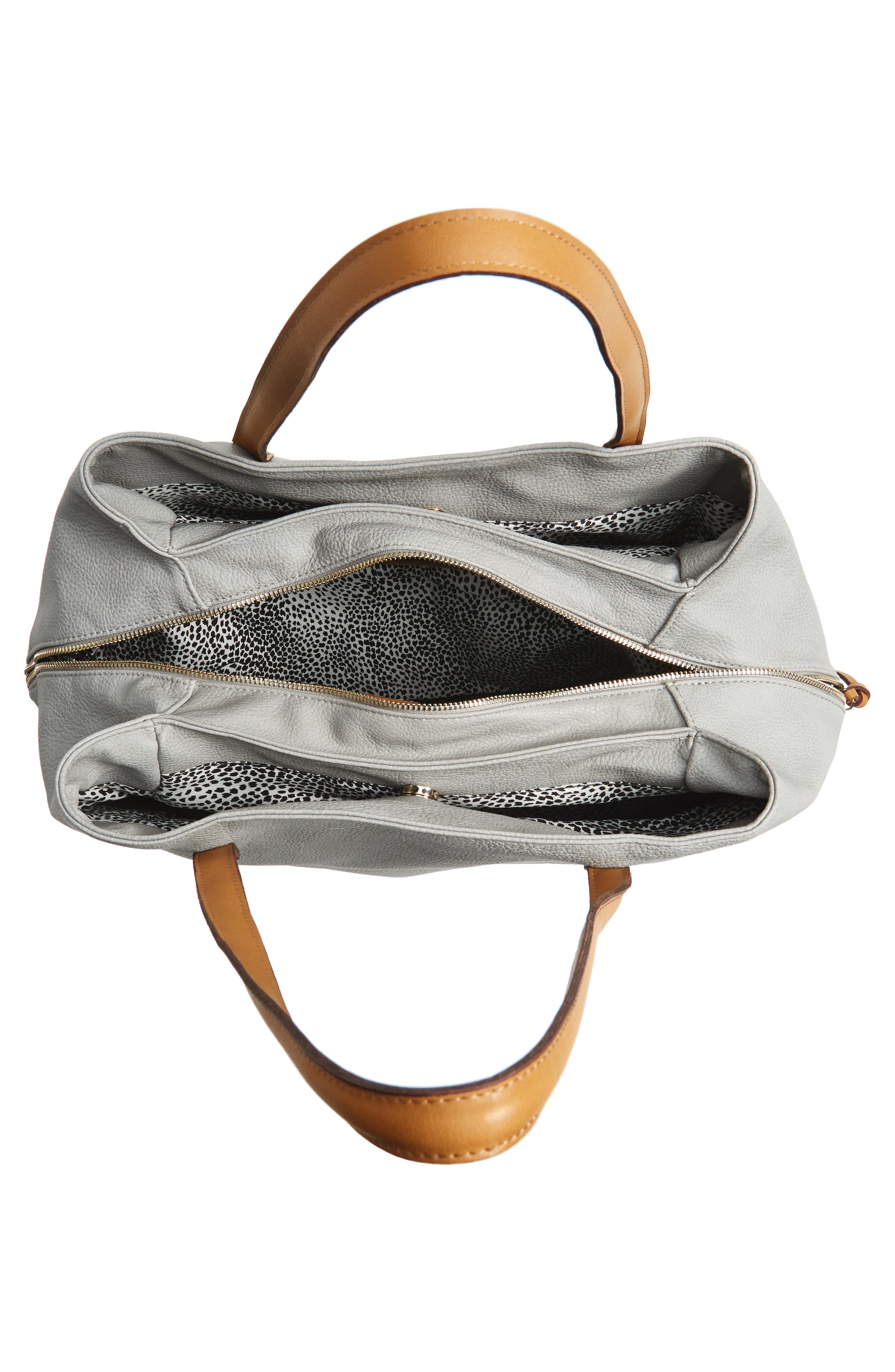 Millar Faux Leather Tote, Alternate, color, GREY