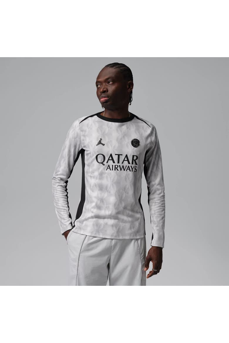Men's Jordan Brand  Black Paris Saint-Germain Long Sleeve Pre-Match Dri-FIT Top, Main, color, Gray