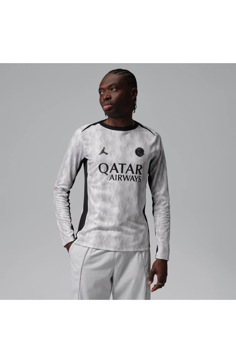 Jordan Brand Men's Jordan Brand  Black Paris Saint-Germain Long Sleeve Pre-Match Dri-FIT Top, Main, color, Gray