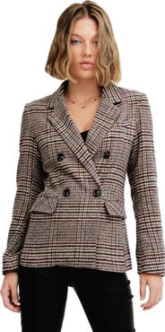 Belle & Bloom Piccadilly Wool Blend Plaid Blazer