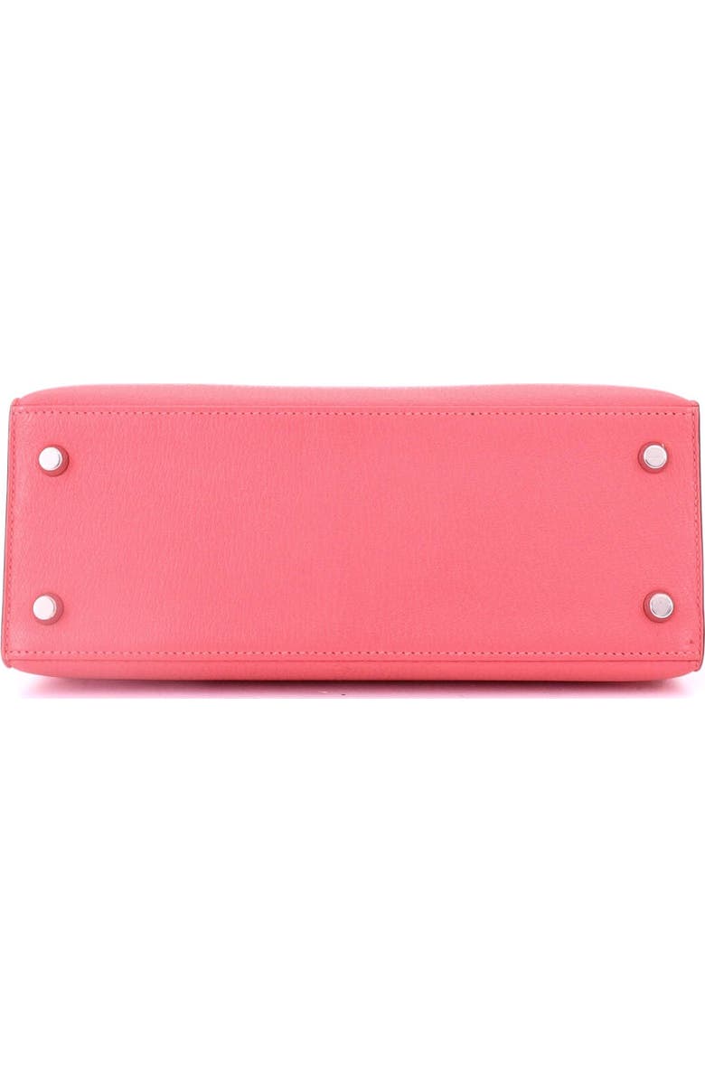 Pre-Owned Hermes Kelly Handbag Pink Chevre Mysore with Palladium Hardware 25, Alternate, color, Rose Azalee