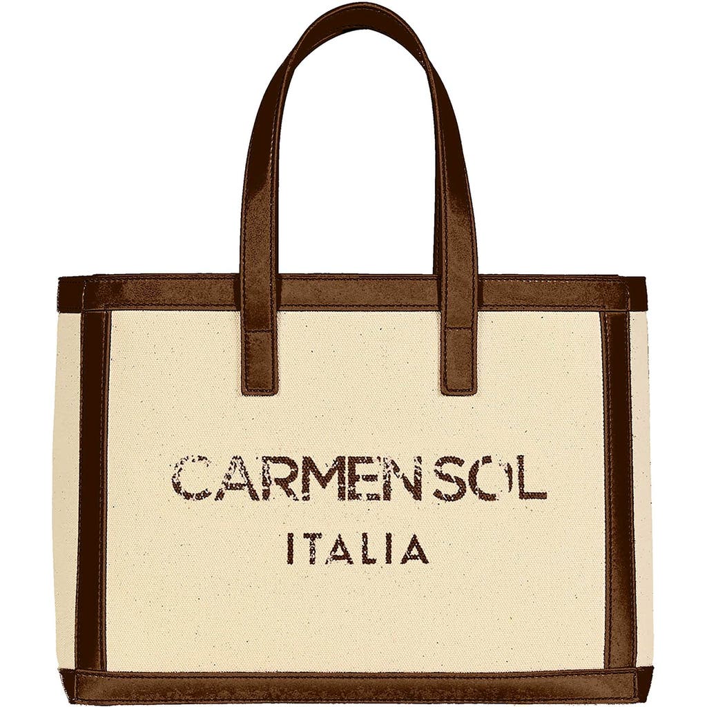 Carmen Sol Venezia Tote Bag In Brown