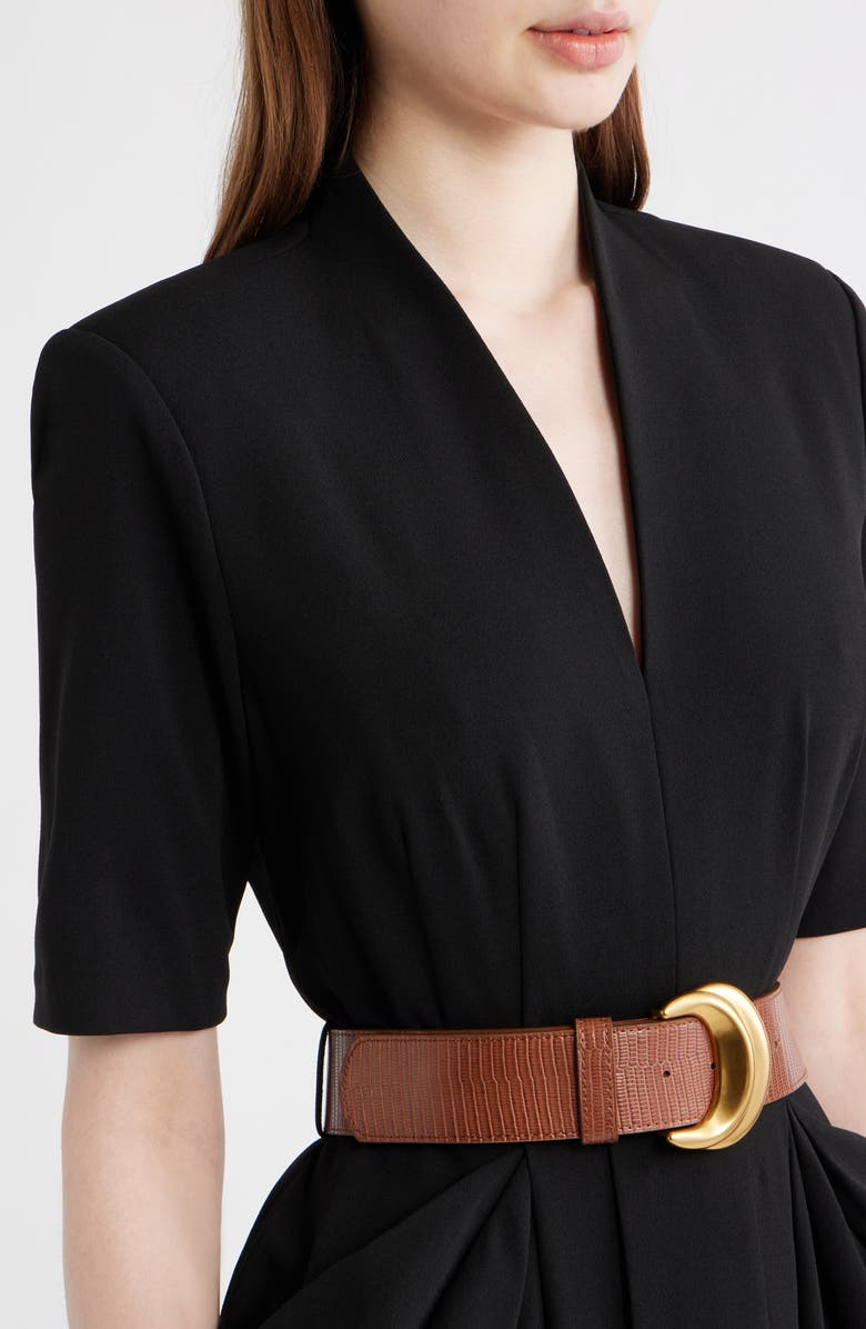 Donna Karan New York Belted Sheath Dress, Alternate, color, Black