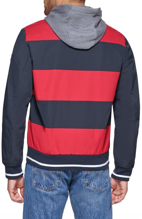 Tommy Hilfiger Hooded Bomber Jacket In Multi