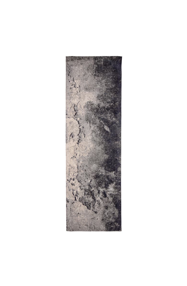 Storied Home Marbled Blue & Gray Cotton Runner, Main, color, Blue