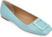 Journee Collection Zimia Square Buckle Flat
