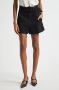 Cinq à Sept Aldi Belted High Waist Shorts