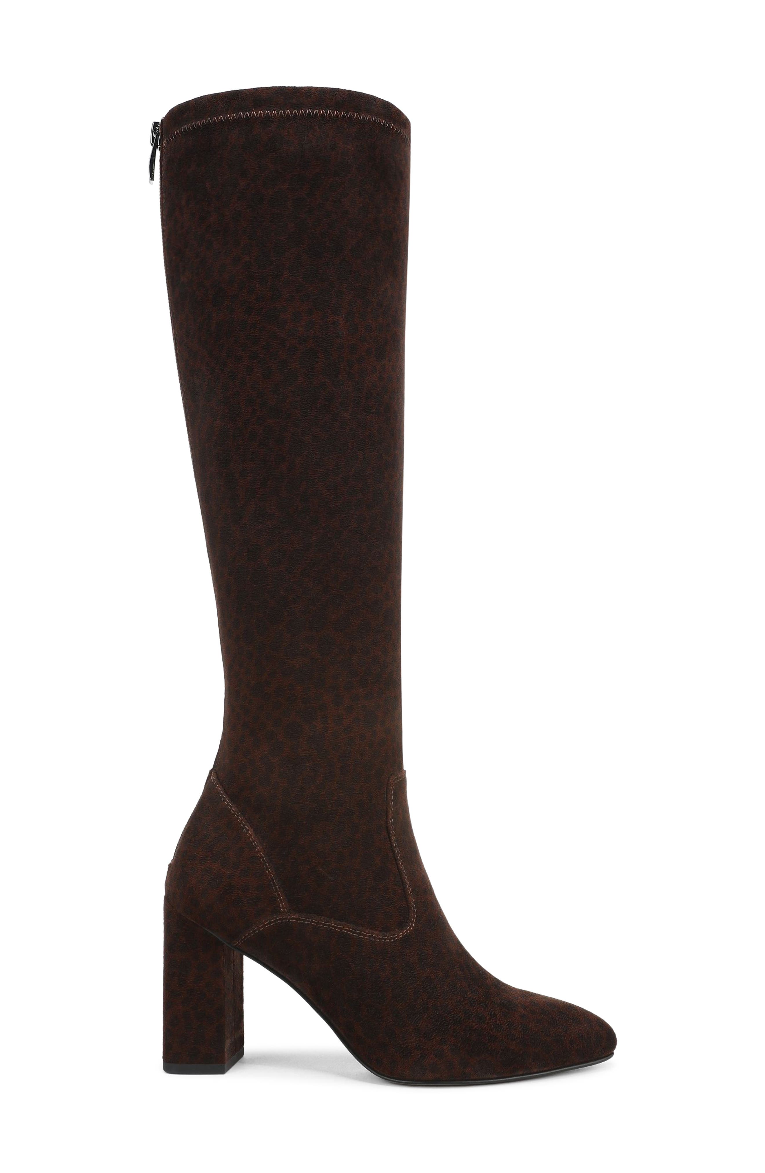 Franco Sarto Katherine Knee High Boot, Alternate, color, Brown Stretch