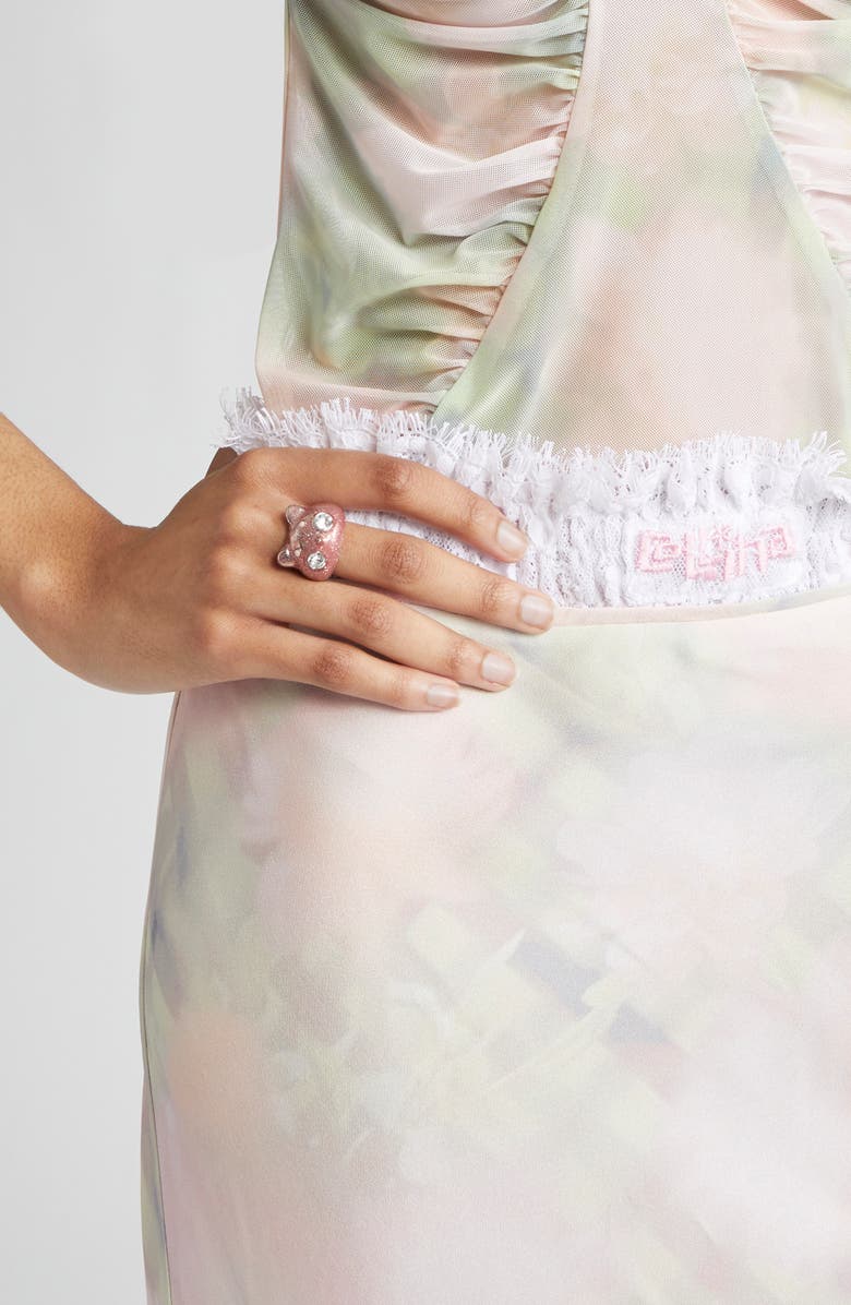 Collina Strada Bug Ring, Alternate, color, Light Pink Glitter