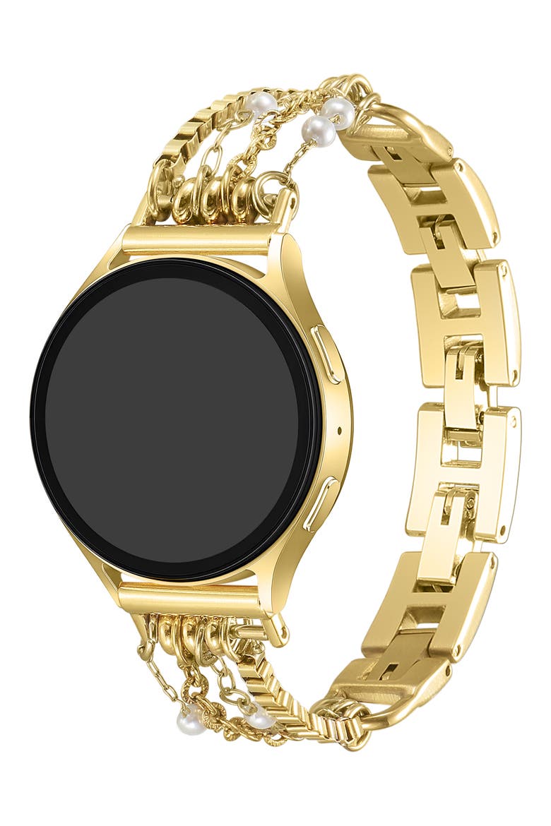 Gigi Pearl Chain Watchband, Alternate, color, GOLD
