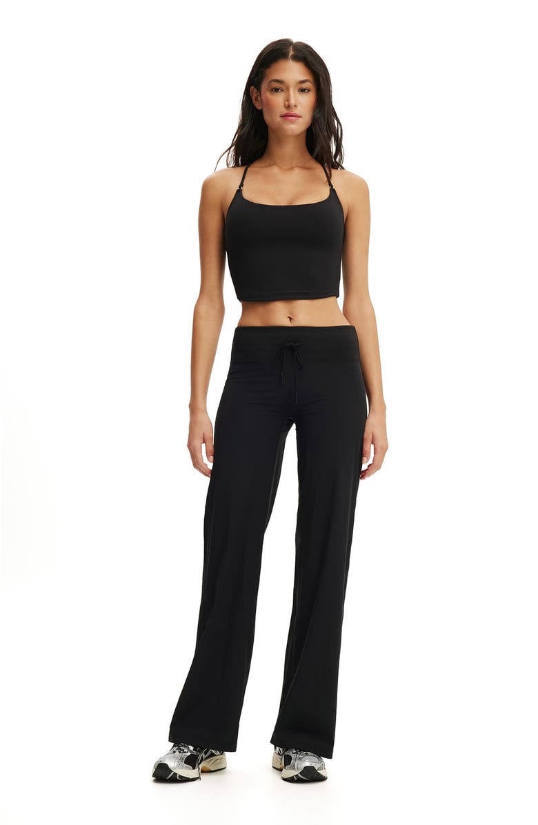 COTTON ON BODY Women's Active Ultra Soft Cropped Twist Back Tank, Alternate, color, Black