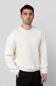 LEISURE LAB Cozy Quilt Crewneck