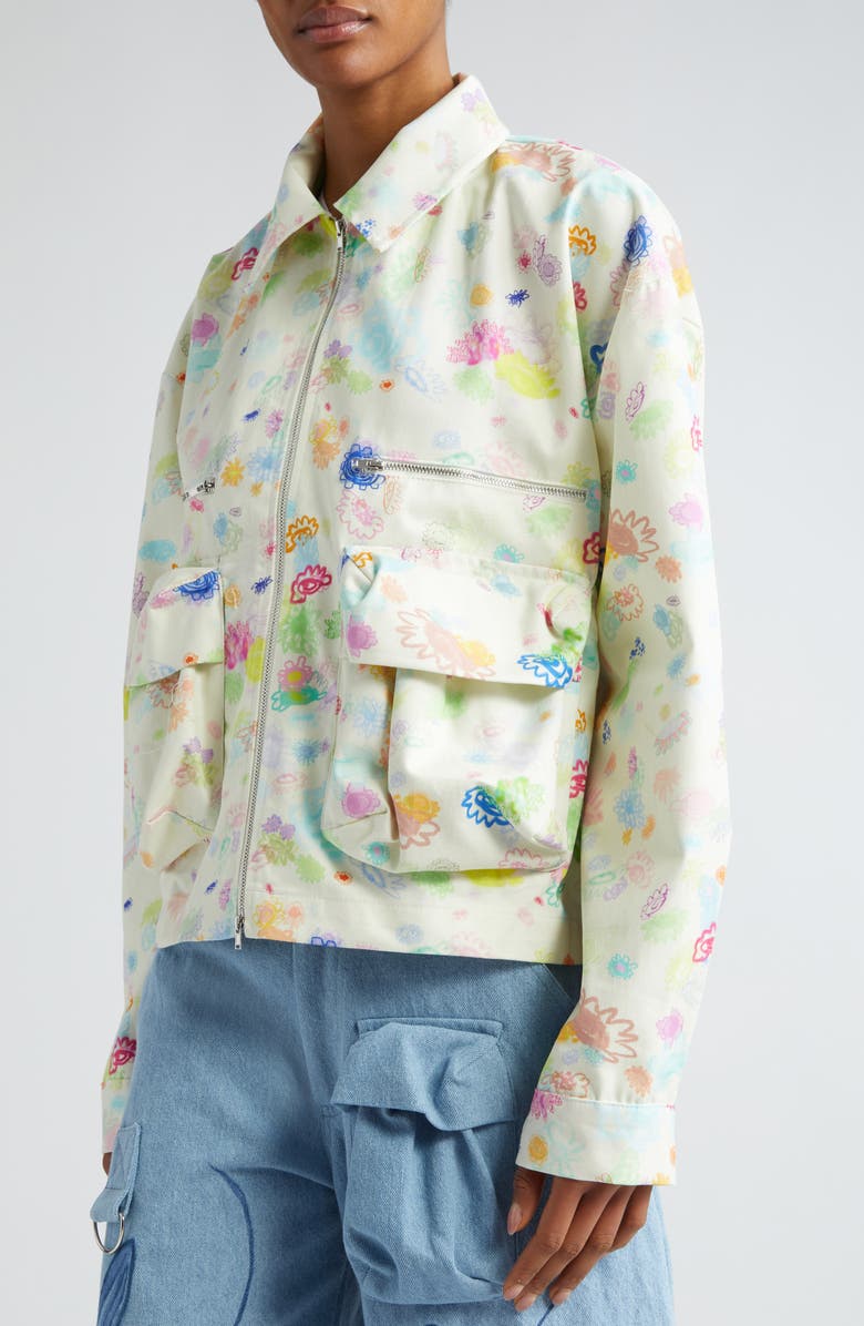 Collina Strada Nash Bloom Doodle Twill Jacket, Alternate, color, 