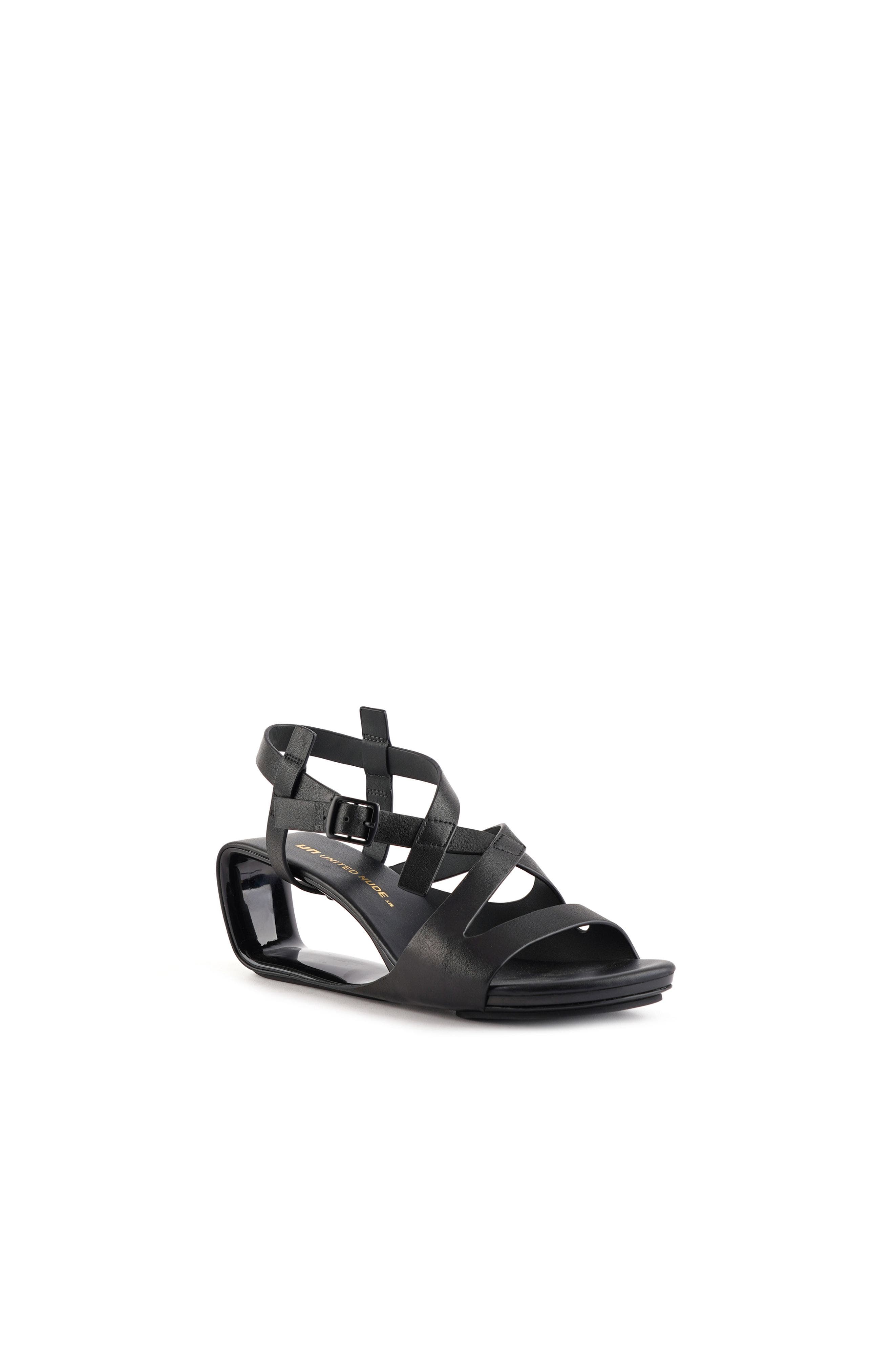 United Nude Mobius Straps Mid Sandals, Alternate, color, Black