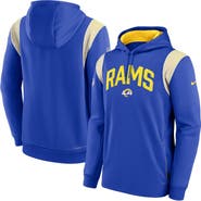 Nike Men's Nike Royal Los Angeles Rams Sideline Athletic Stack Performance Pullover Hoodie