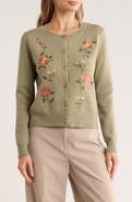 T Tahari Embroidered Cardigan