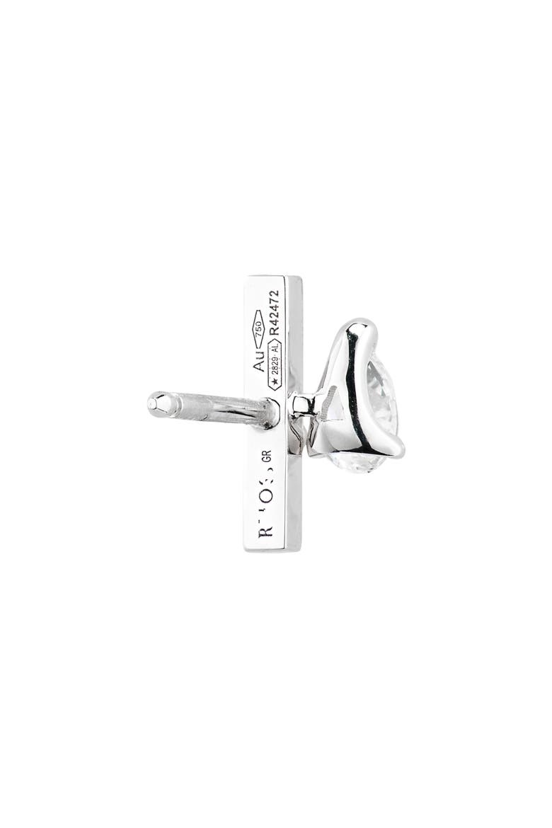 Serti sur Vide Diamond Single Stud Earring, Alternate, color, WHITE GOLD