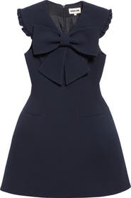 Shushu/Tong Big Bow Wool Minidress