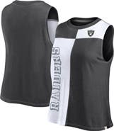 FANATICS Women's Fanatics Branded Black/White Las Vegas Raiders Script Color Block Tank Top