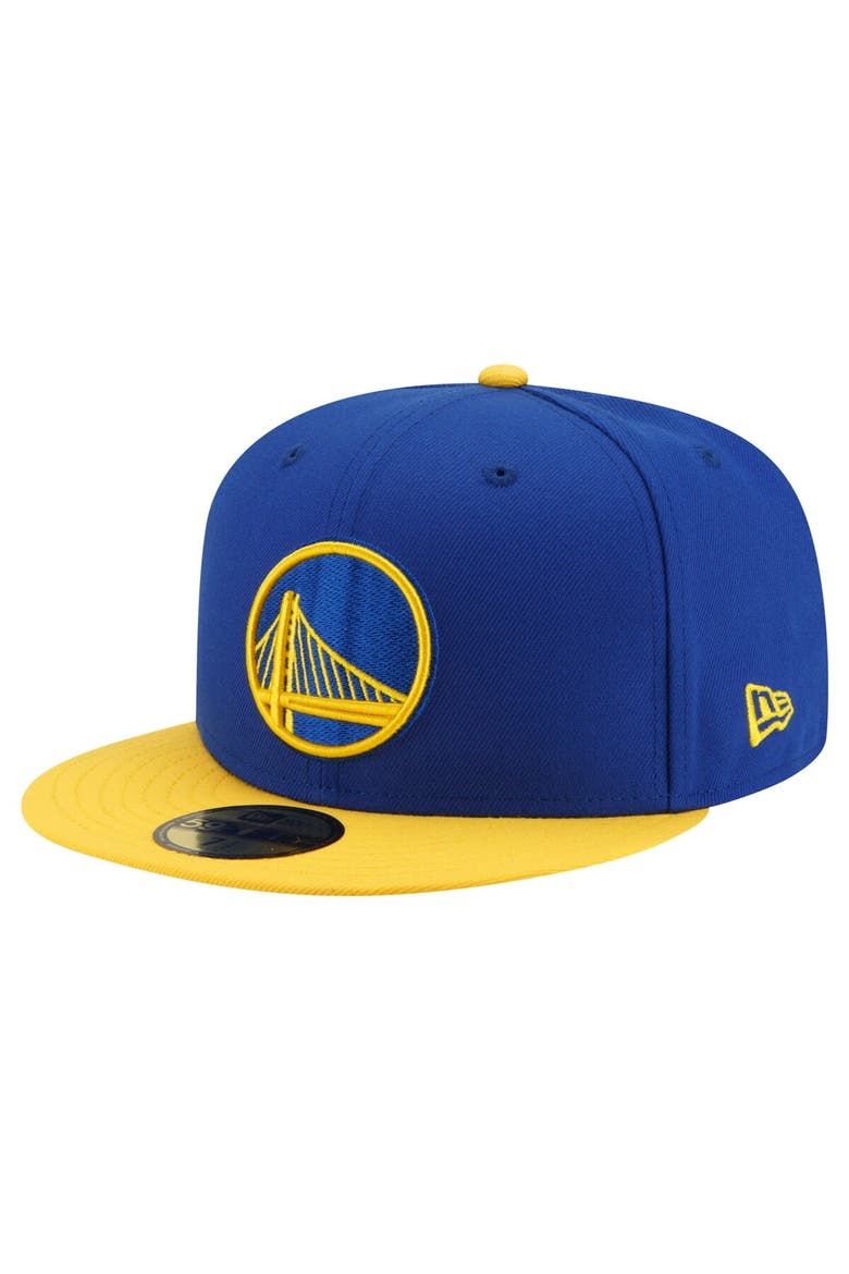 Men's New Era Royal/Gold Golden State Warriors 2-Tone 59FIFTY Fitted Hat, Alternate, color, Royal