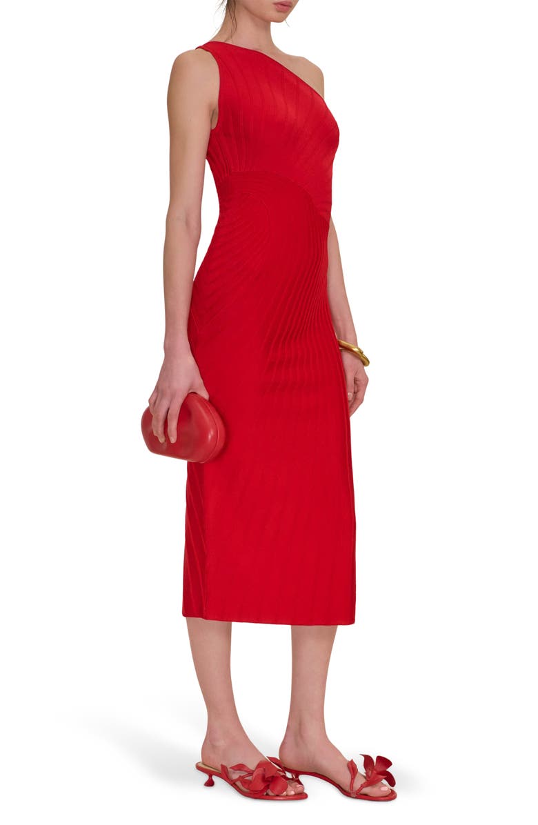 Cult Gaia Raith One-Shoulder Knit Midi Dress, Alternate, color, 