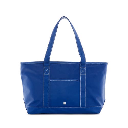 TRVL Design Daffodil Coated Canvas Midi Tote in Blue  product
