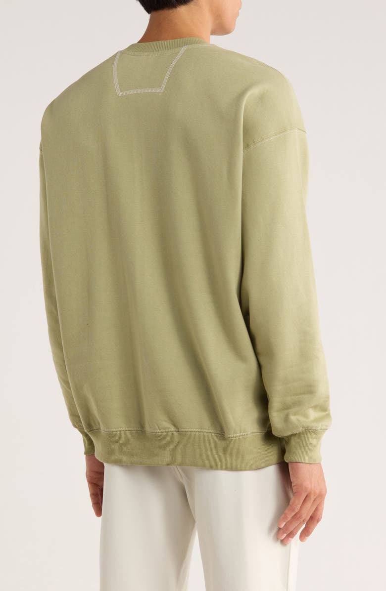 Volcom Skateeee Crewneck Sweatshirt, Alternate, color, Green Tea