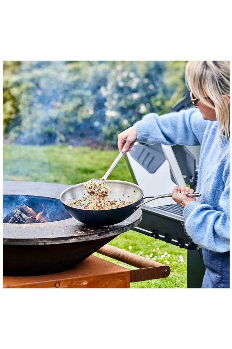 Black 5 Stainless Steel Wok, Alternate, color, BLACK