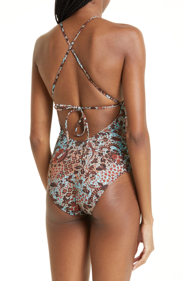 Ulla Johnson Odelia Halter One-Piece Swimsuit, Alternate, color, 