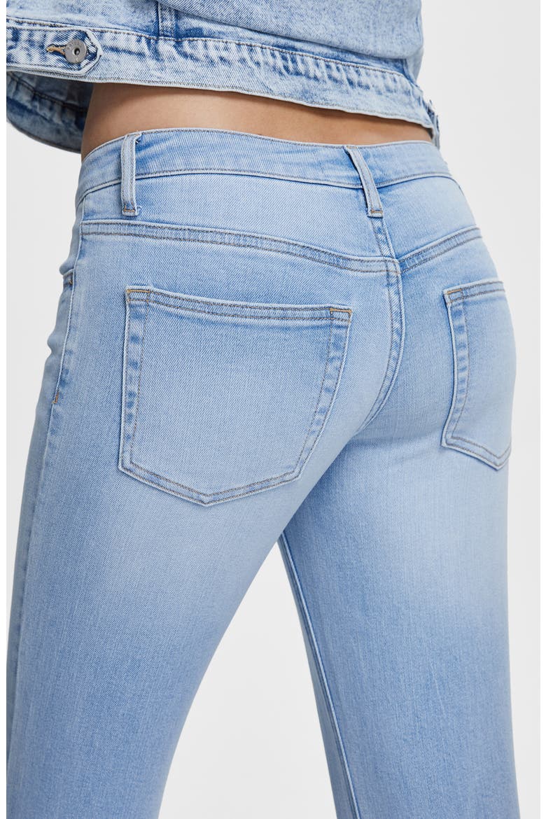 Ally Super Low Rise Slim Straight Leg Jeans, Alternate, color, SKY BLUE
