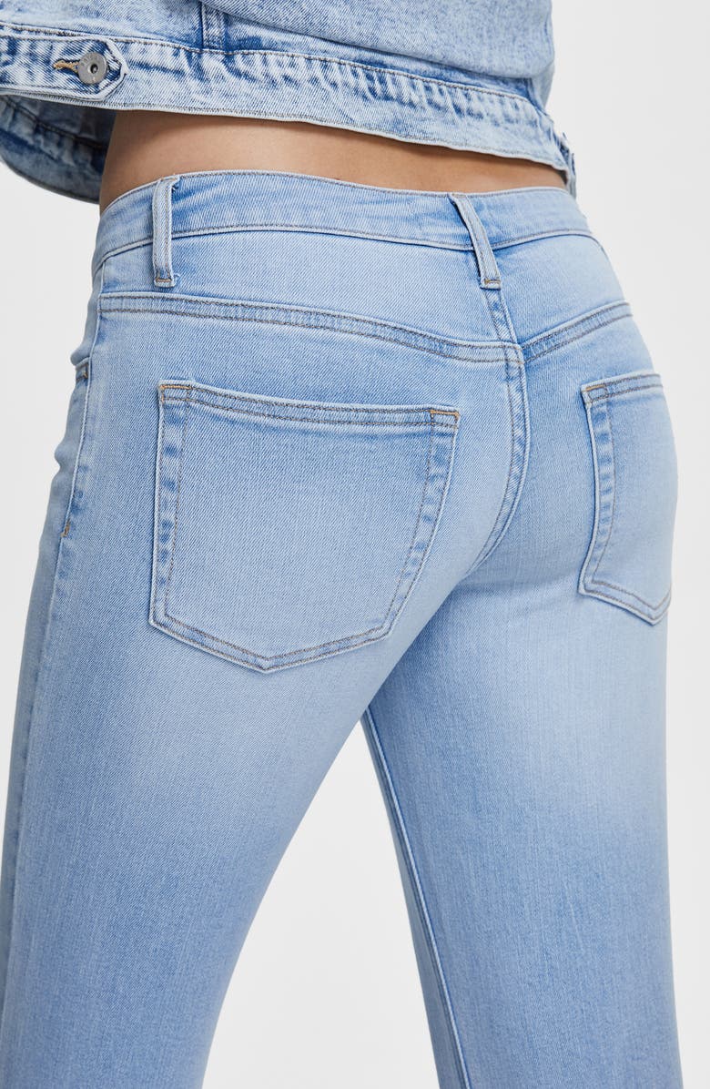 Bayeas Ally Super Low Rise Slim Straight Leg Jeans, Alternate, color, Sky Blue