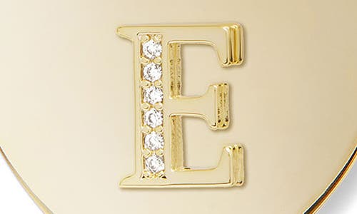 Melinda Maria Love Letters Initial Heart Medallion Necklace In Gold E