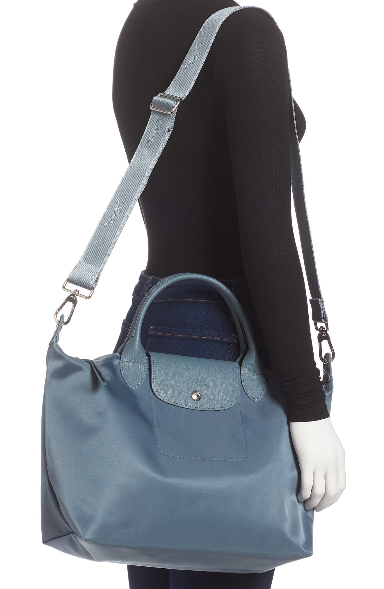 'Medium Le Pliage Neo' Nylon Top Handle Tote, Alternate, color, NORDIC