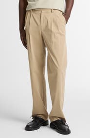 Vince Louie Pleated Stretch Cotton Pants