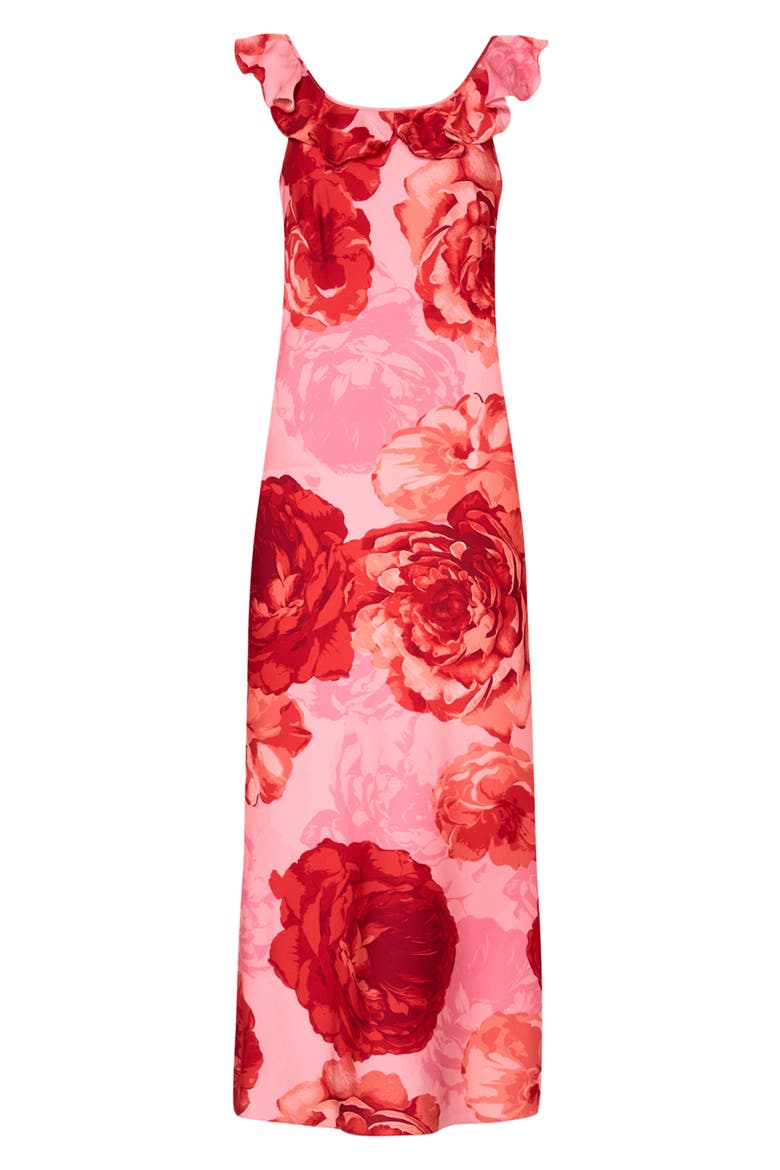 Scarlett Print Ruffle Maxi Dress, Alternate, color, PINK MULTI