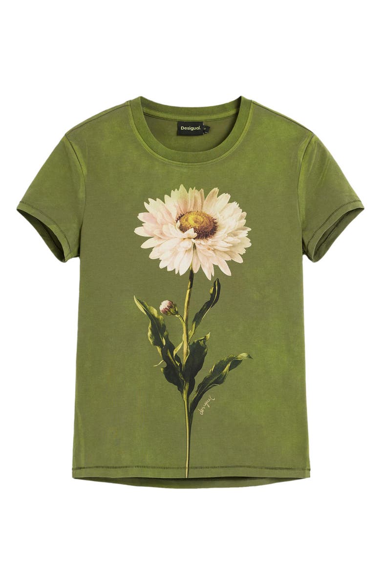 Desigual Floral Cotton Graphic T-Shirt, Alternate, color,