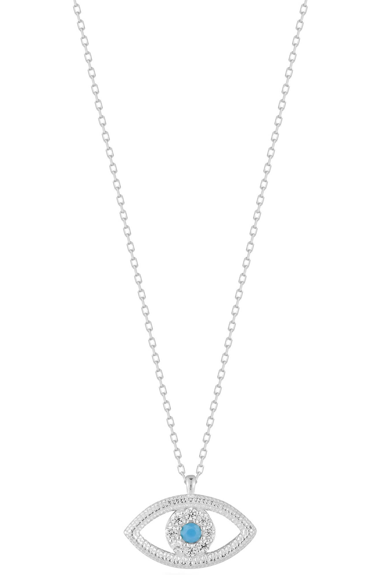 SPHERA MILANO CZ Evil Eye Pendant Necklace
