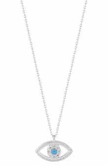 SPHERA MILANO CZ Evil Eye Pendant Necklace